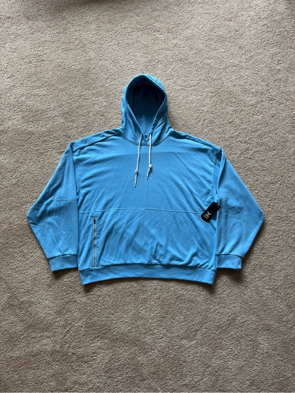 Brand New Men’s XXL Blue Xersion Hoodie, Great Colorway, Zip Pocket, No Flaws!